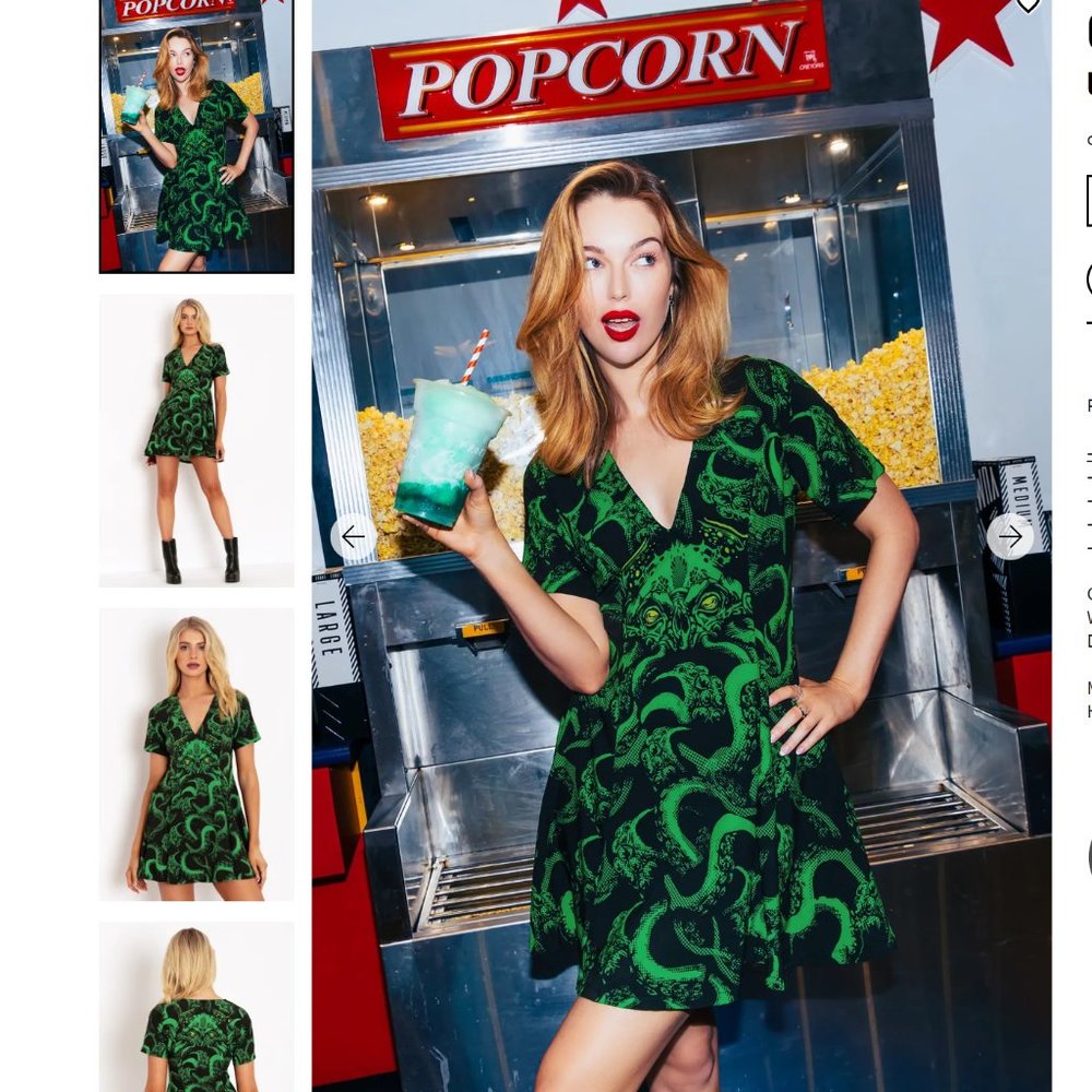 CTHULHU EVIL V DRESS - LIMITED - Size S - Blackmilk - BNWT